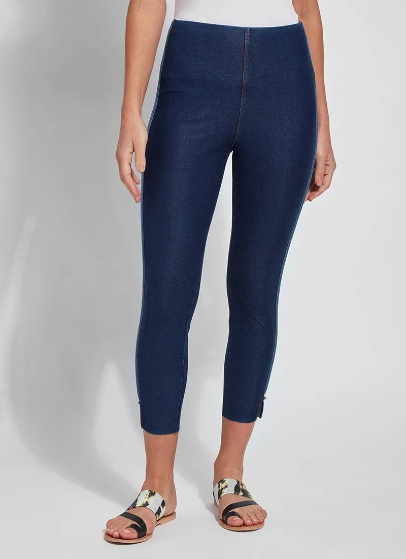 Cropped Side Slit Denim (Repreve® knit, 24.5" Inseam)