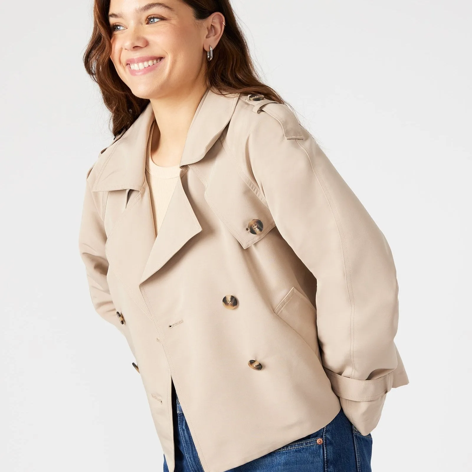 Cropped Trench Jacket