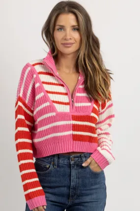 CUPID CONTRAST PINK SWEATER