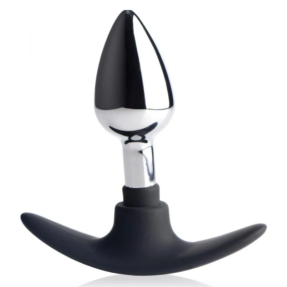 Dark Invader Metal and Silicone Anal Plug-Large