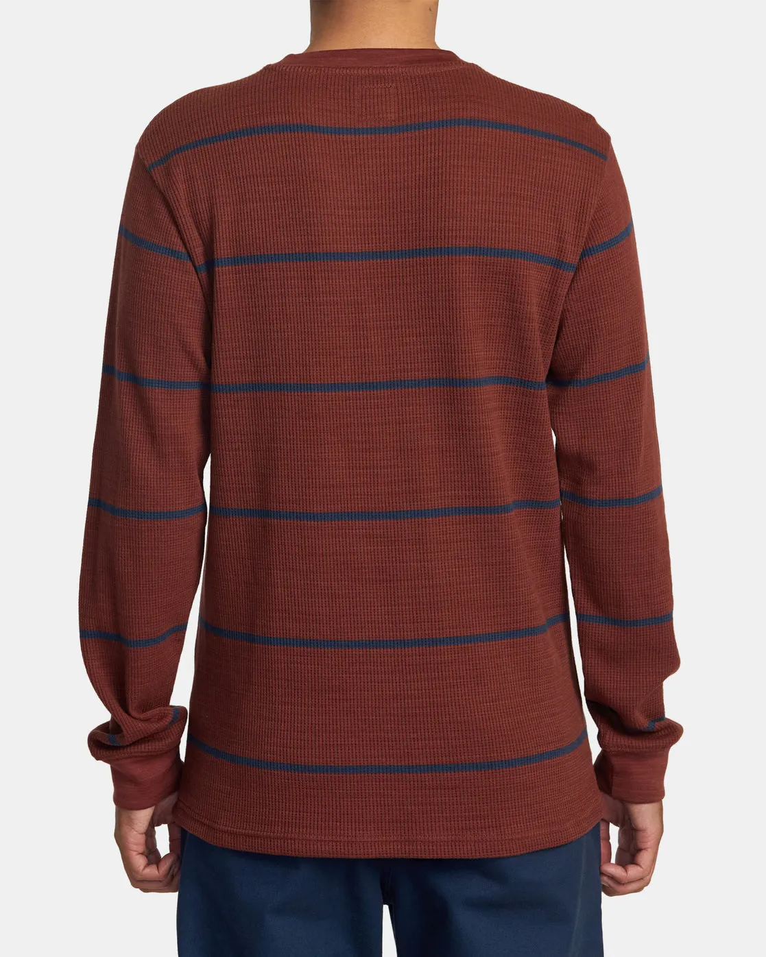 Dayshift Thermal Stripe Long Sleeve - Red Earth