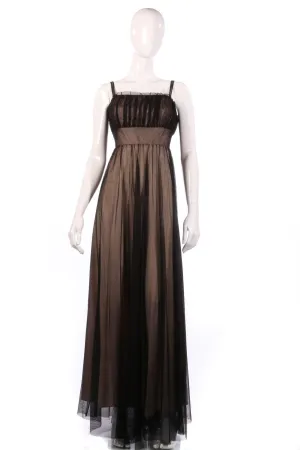 Debut nude and black ball gown size 12/14