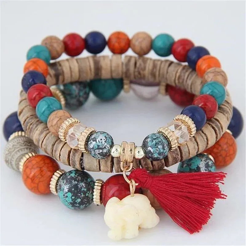 Elephant 7 Chakra Bracelet