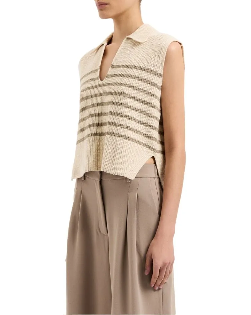 Enes Stripe Knit Vest