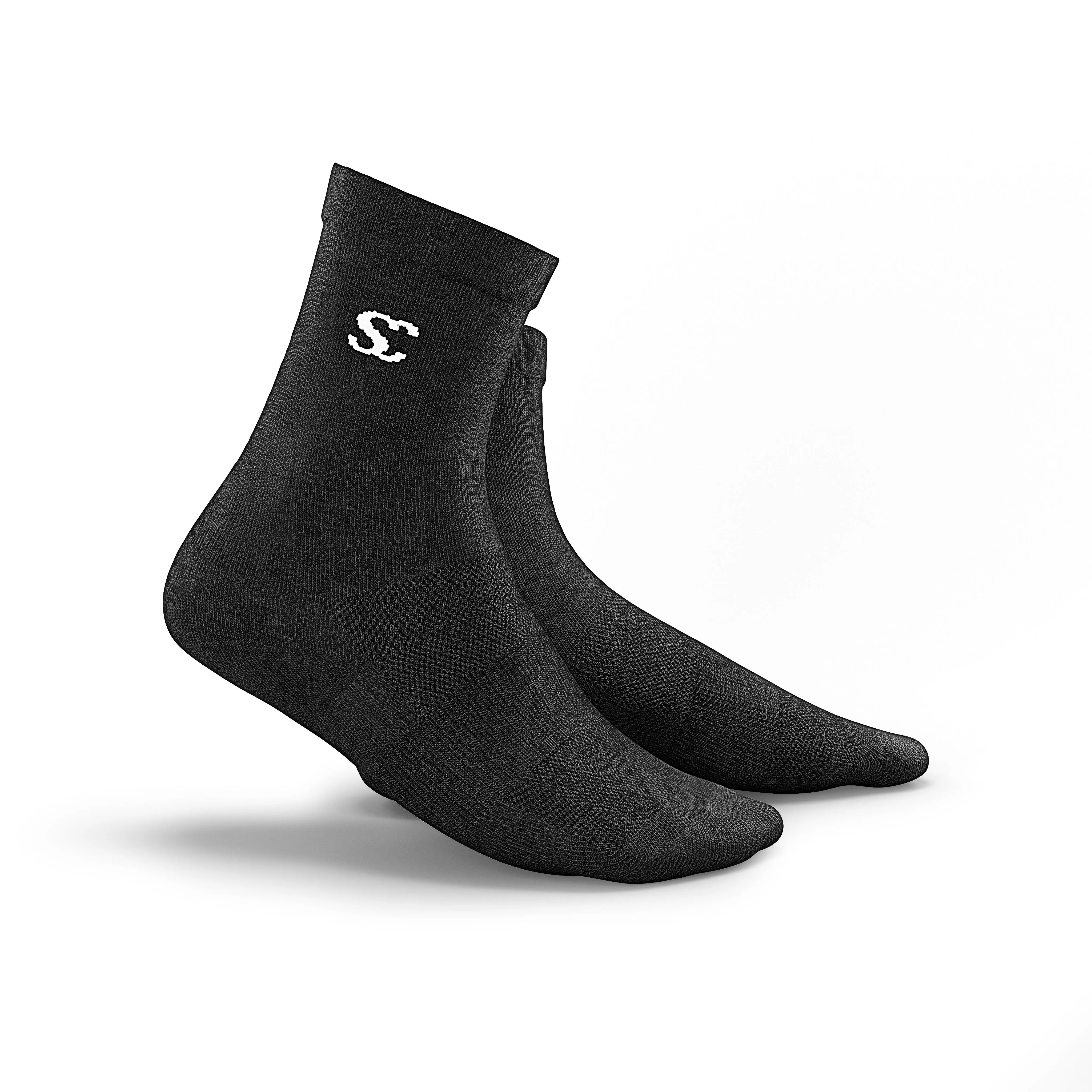 Everyday Essentials Black Crew Socks - Unisex