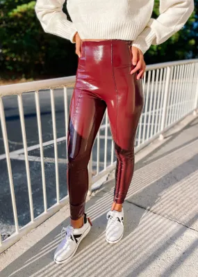 Faux Patent Leather Leggings