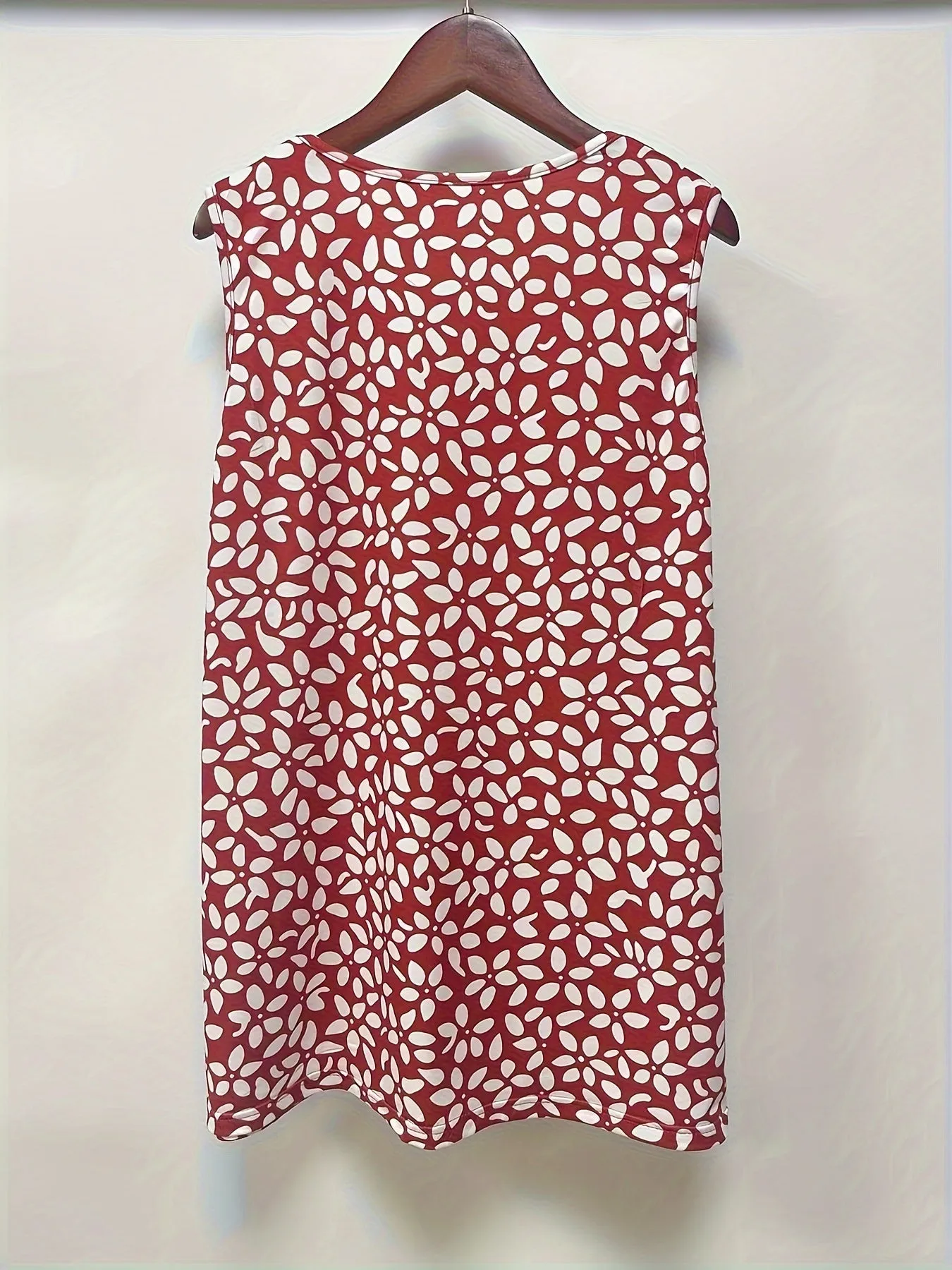 Floral Print Sleeveless Tank Top for Plus Size Women