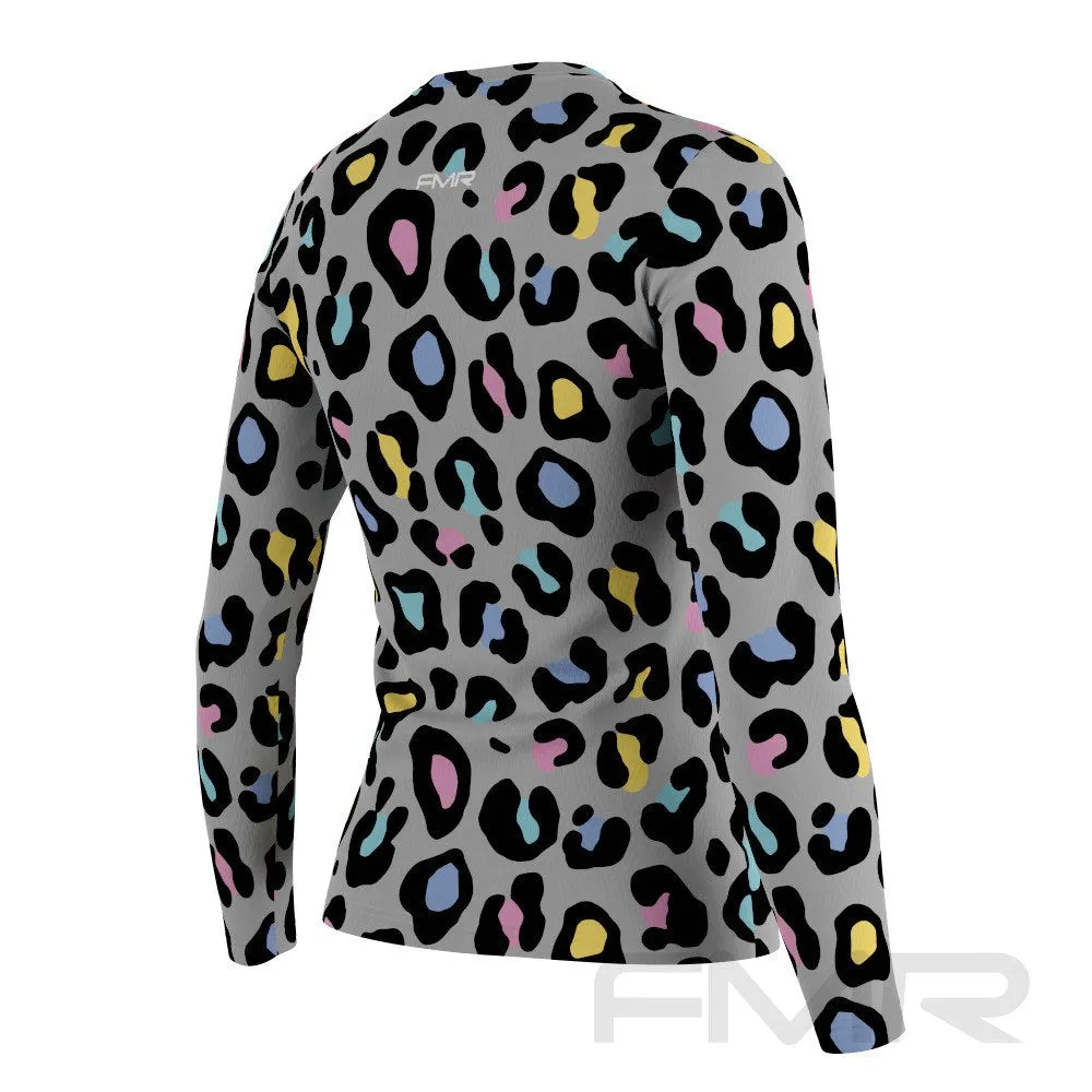 FMR Women's Leopard Print Long Sleeve Running Shirt