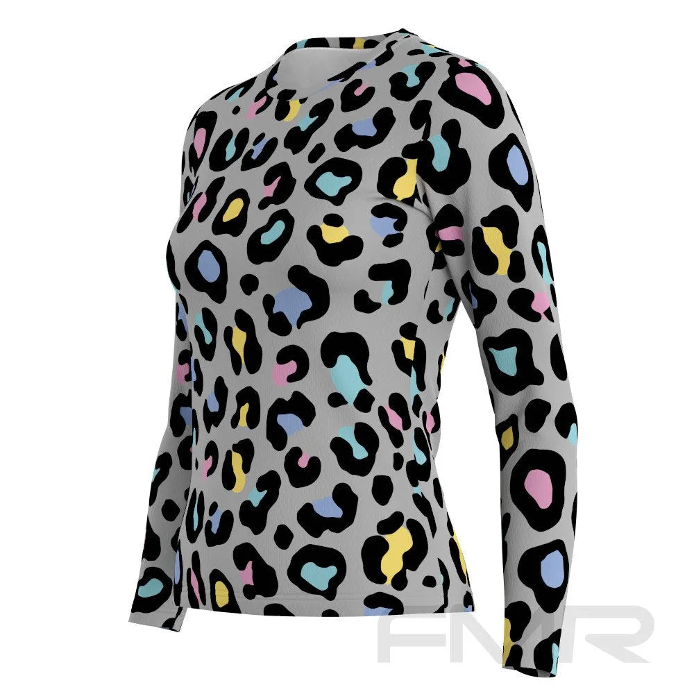 FMR Women's Leopard Print Long Sleeve Running Shirt