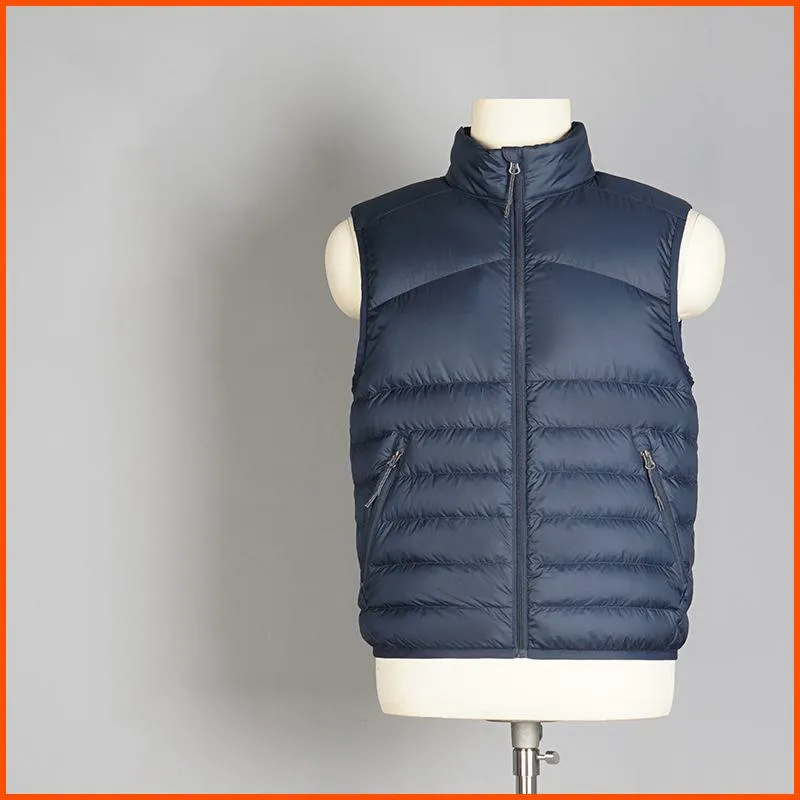 Full Zip Cropped Lightweight Stand-Up Collar Down Jacket Vest