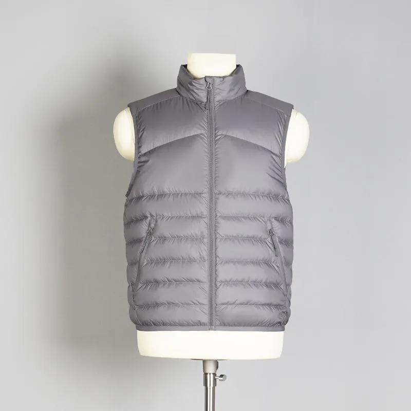 Full Zip Cropped Lightweight Stand-Up Collar Down Jacket Vest