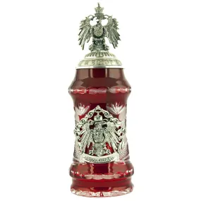 German Beer Stein - Lord of Crystal - Red .5L