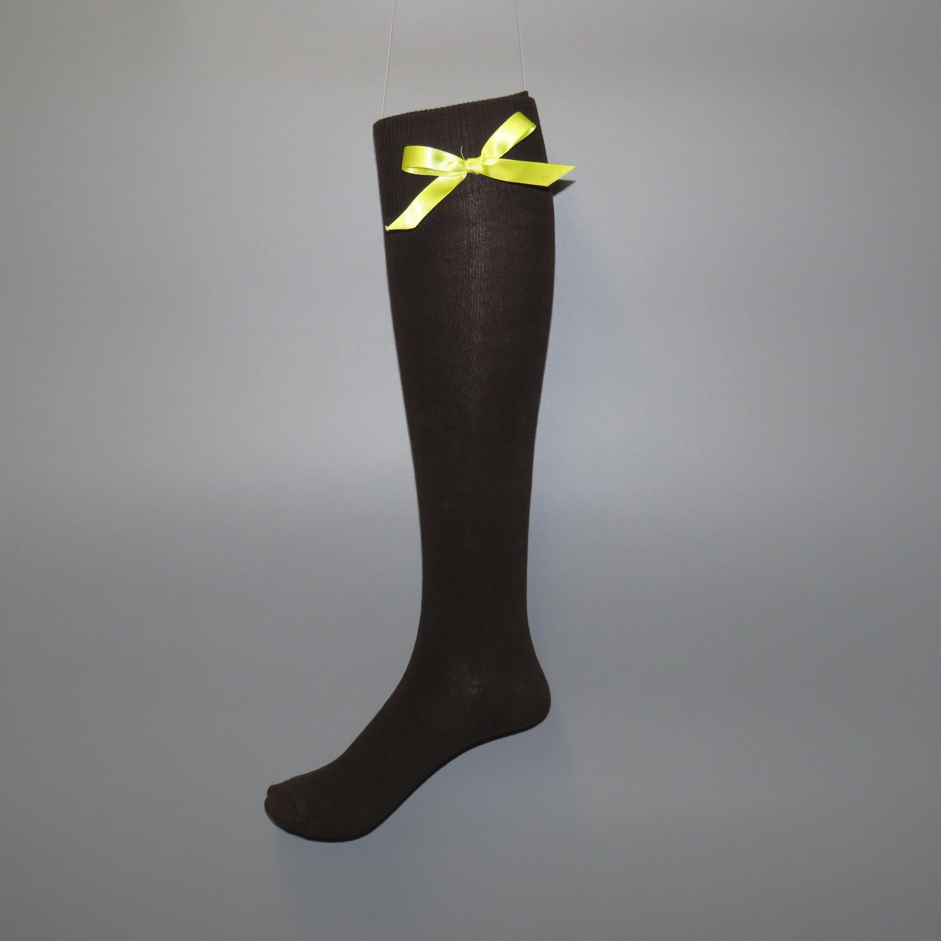 Girls knee-high school socks with contrast bow detail - Quality school uniforms at the School Clothing Company