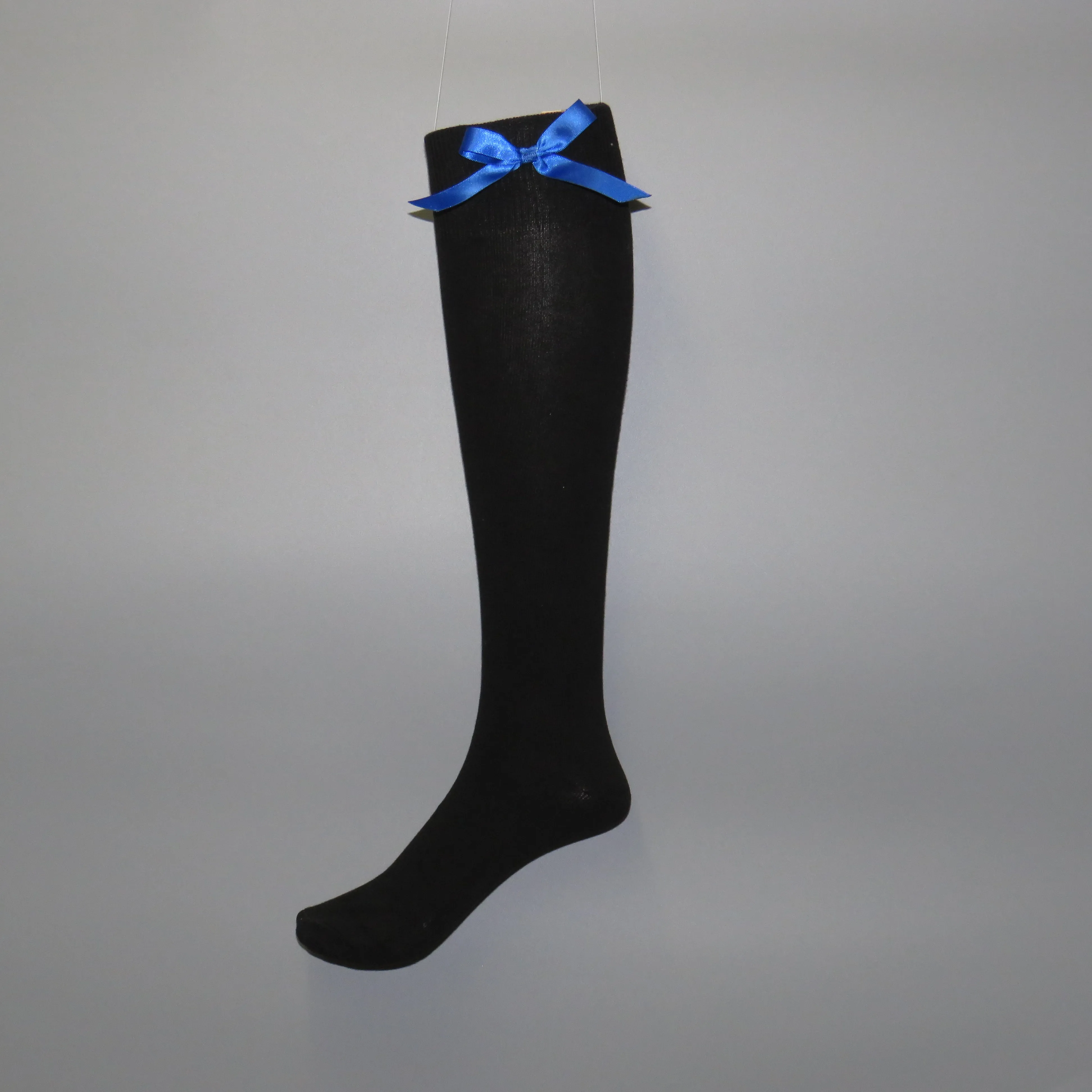 Girls knee-high school socks with contrast bow detail - Quality school uniforms at the School Clothing Company