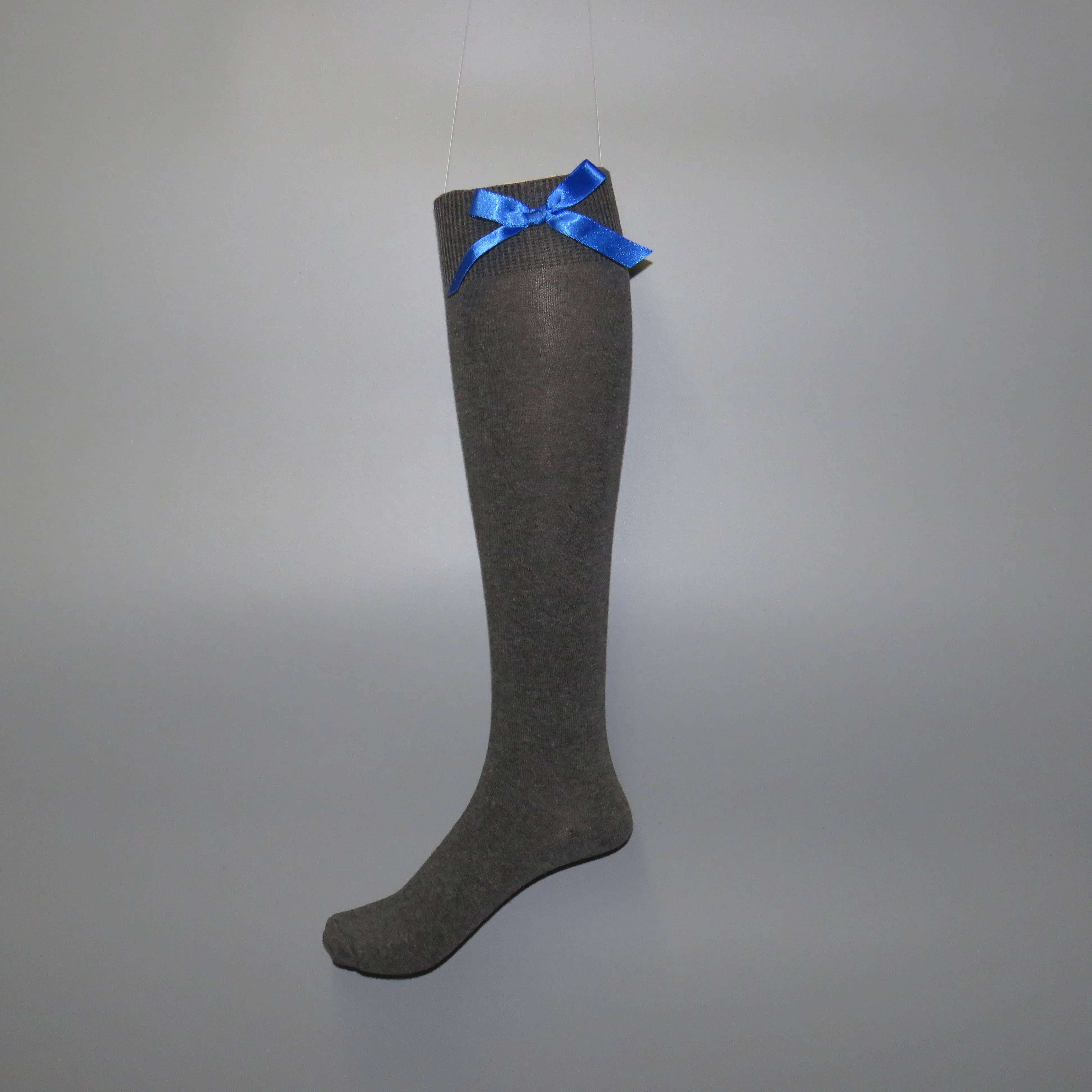 Girls knee-high school socks with contrast bow detail - Quality school uniforms at the School Clothing Company