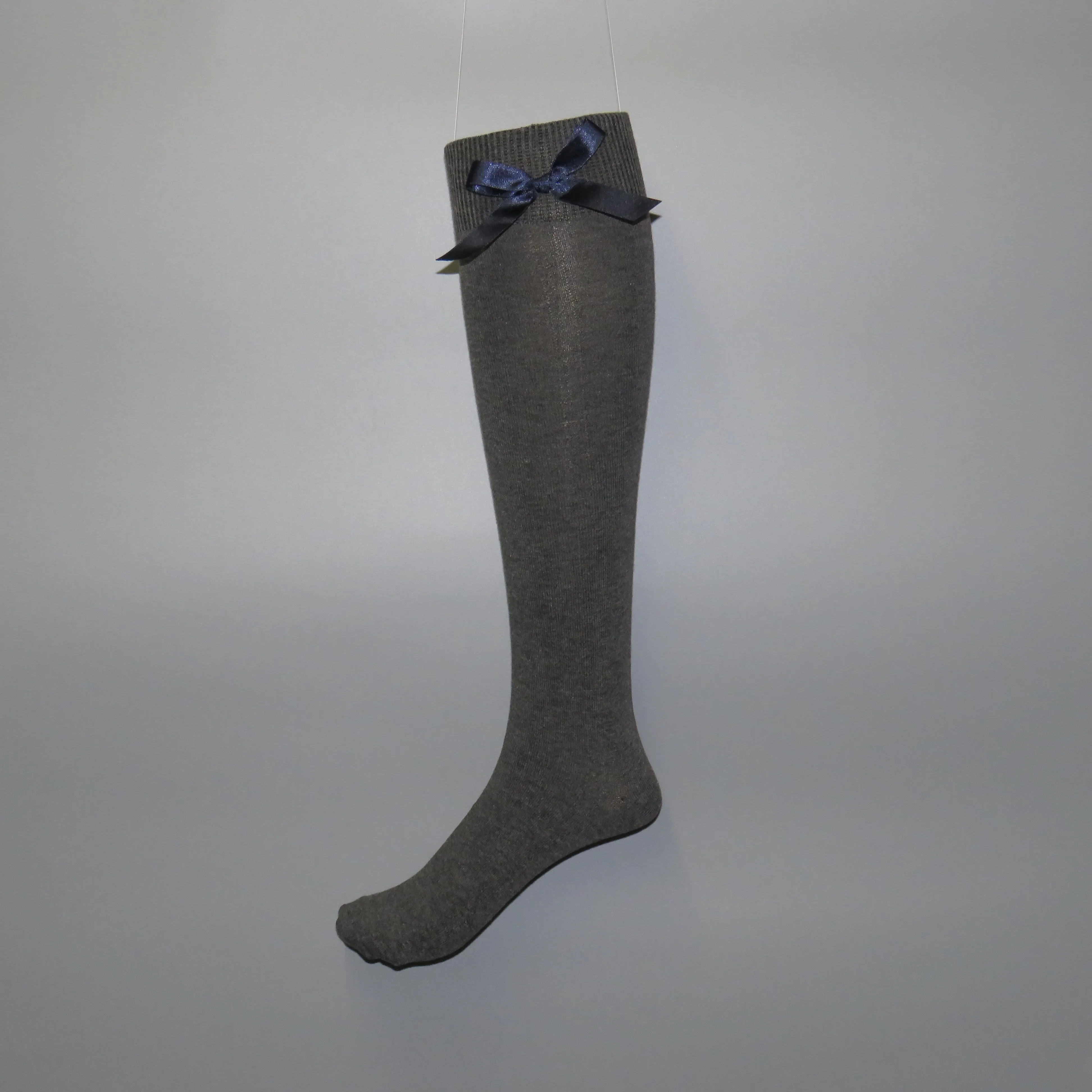 Girls knee-high school socks with contrast bow detail - Quality school uniforms at the School Clothing Company