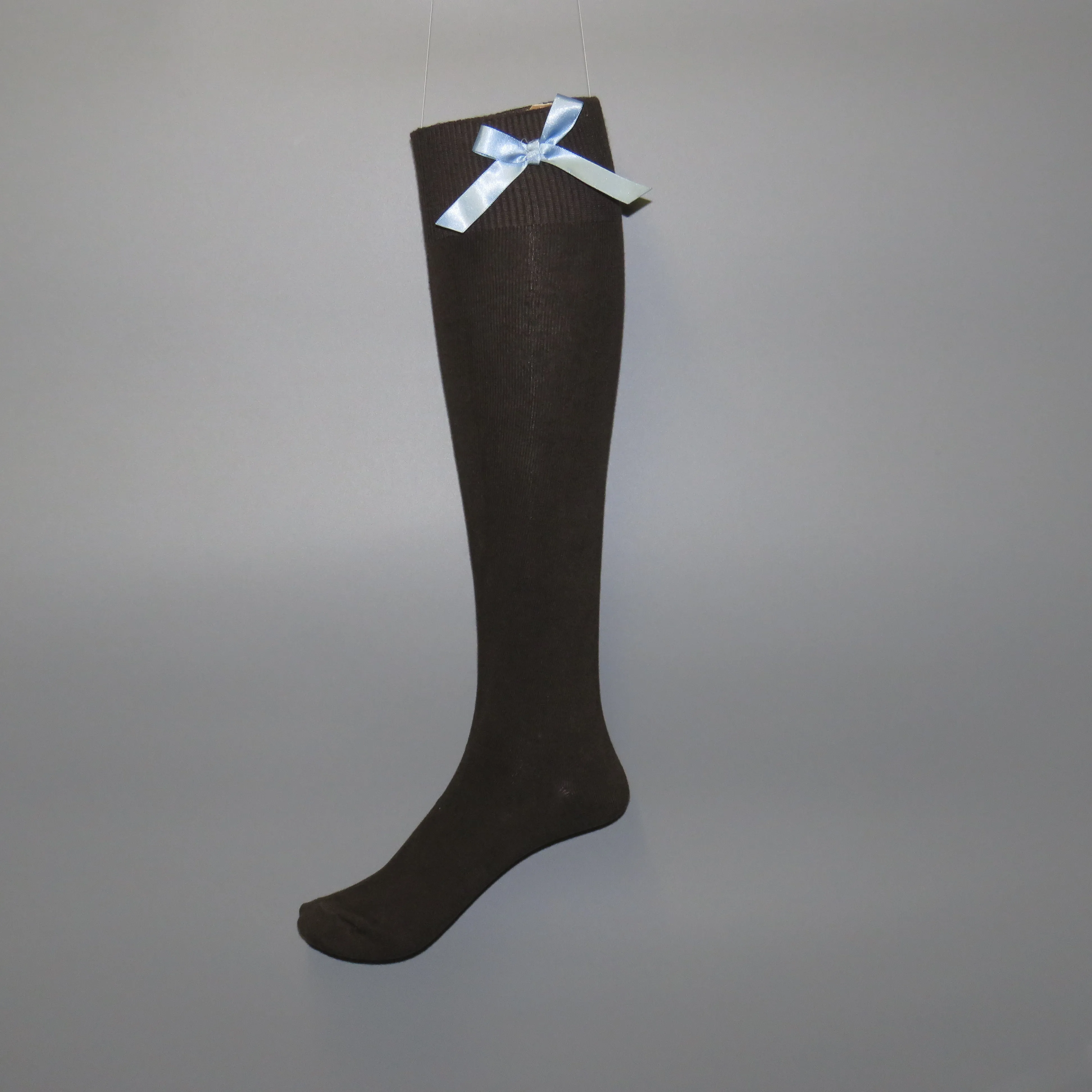 Girls knee-high school socks with contrast bow detail - Quality school uniforms at the School Clothing Company