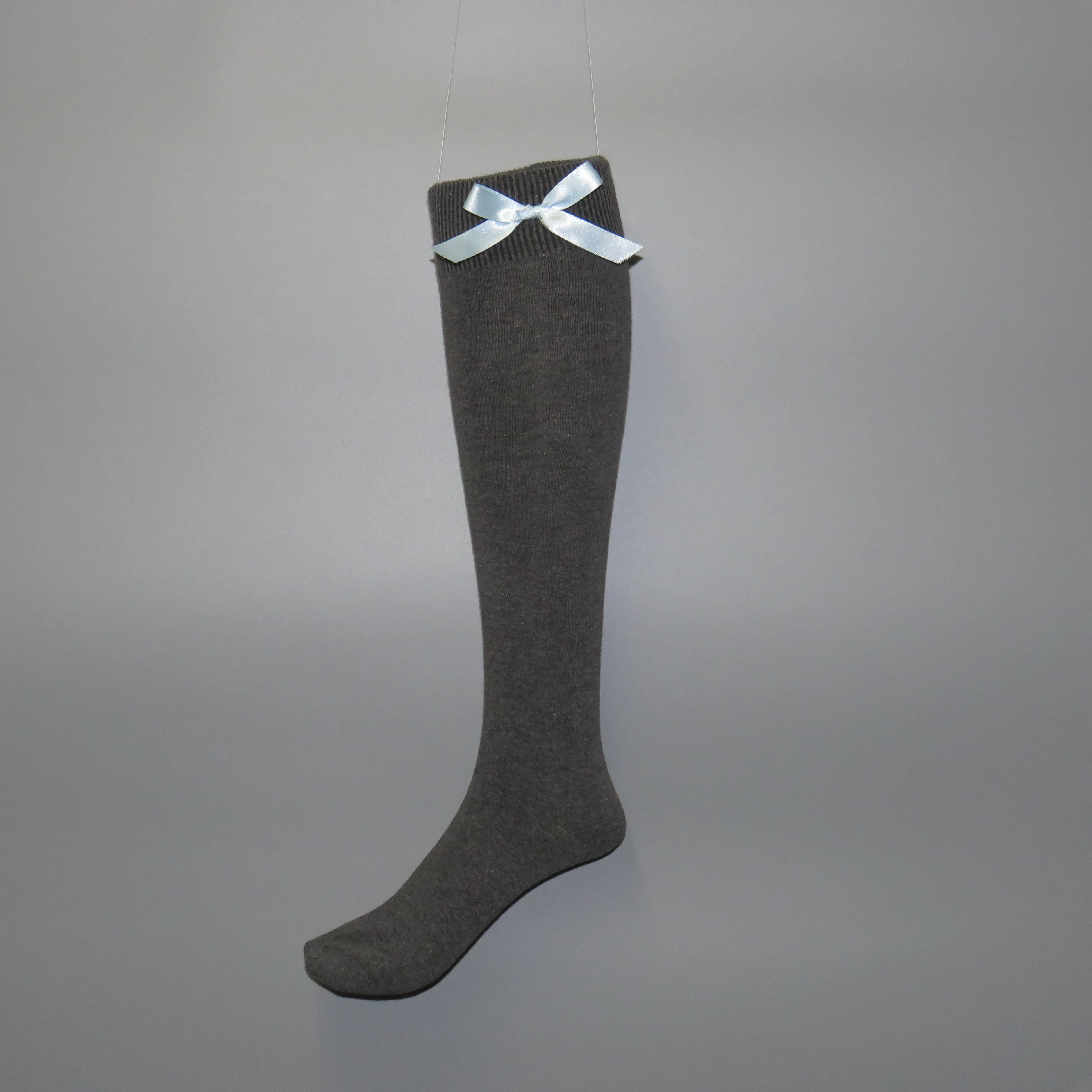 Girls knee-high school socks with contrast bow detail - Quality school uniforms at the School Clothing Company