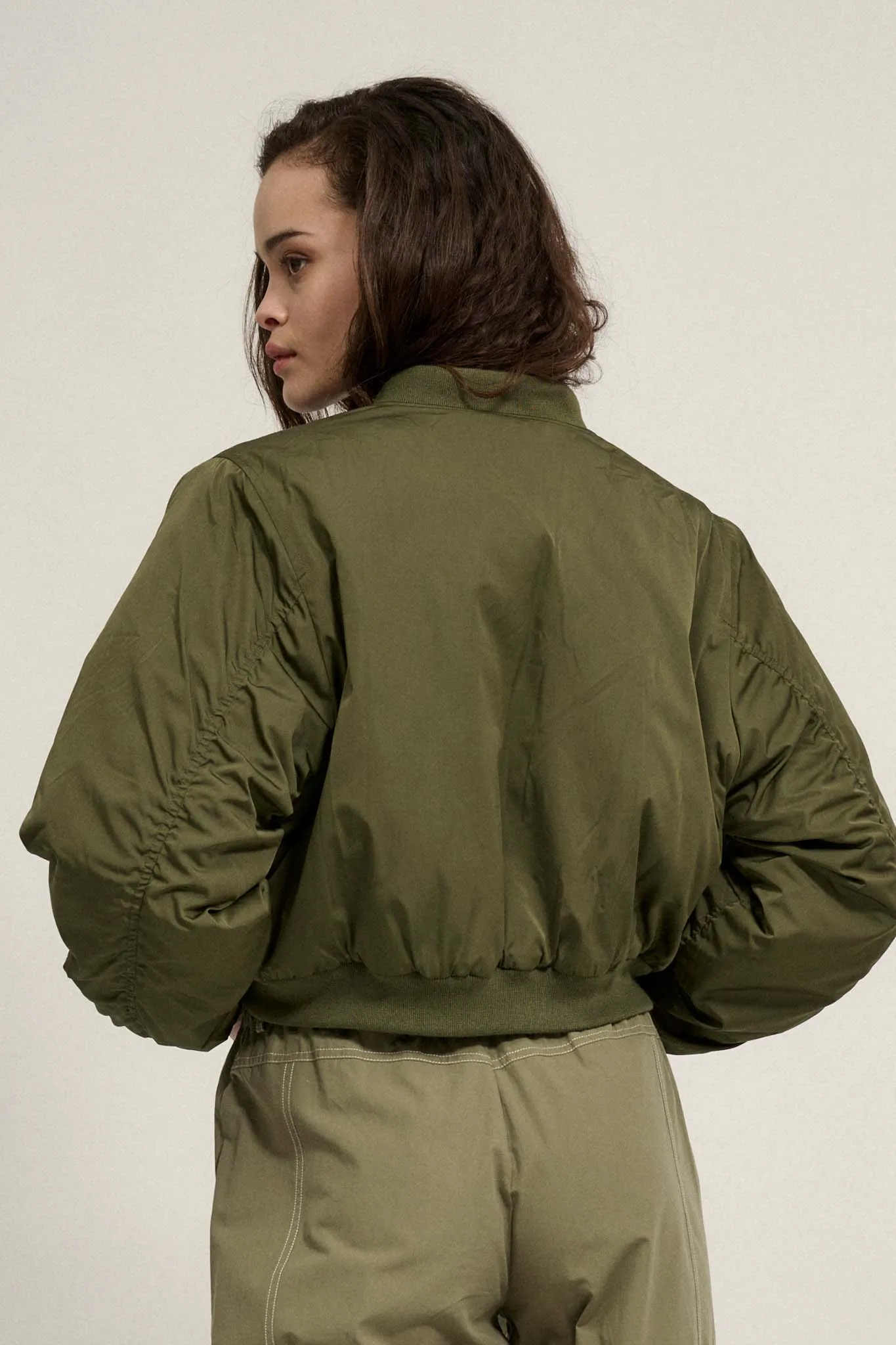 Ground Control Cropped Bomber Jacket