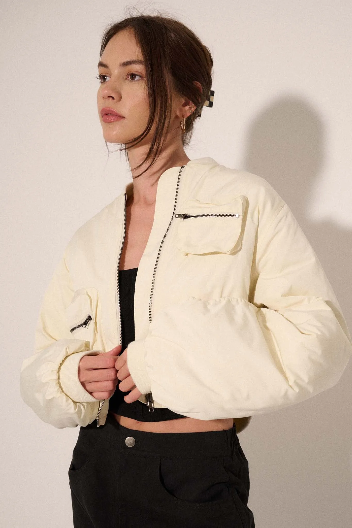 Ground Control Cropped Bomber Jacket