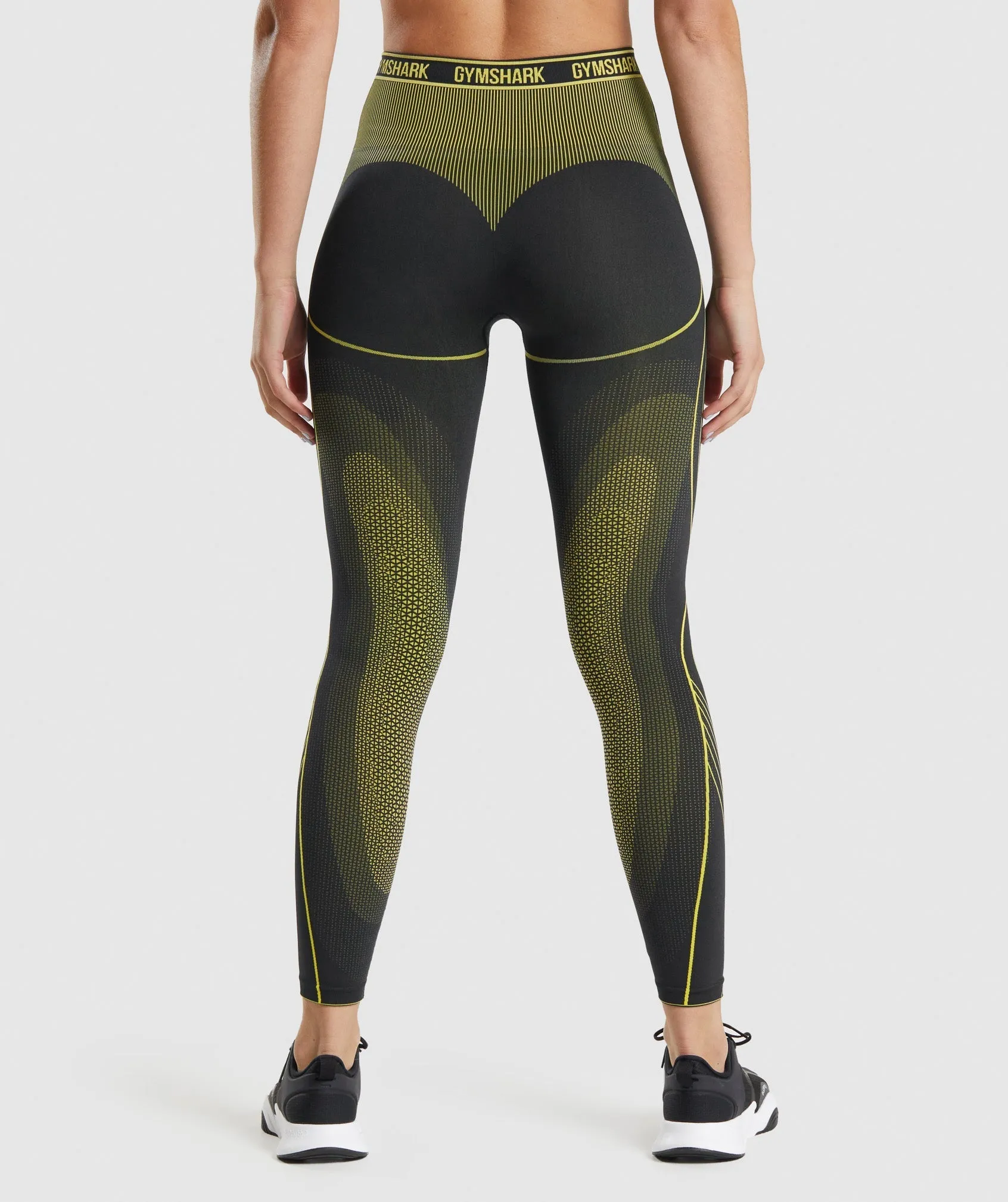 Gymshark Apex Seamless High Rise Leggings - Black/Yellow