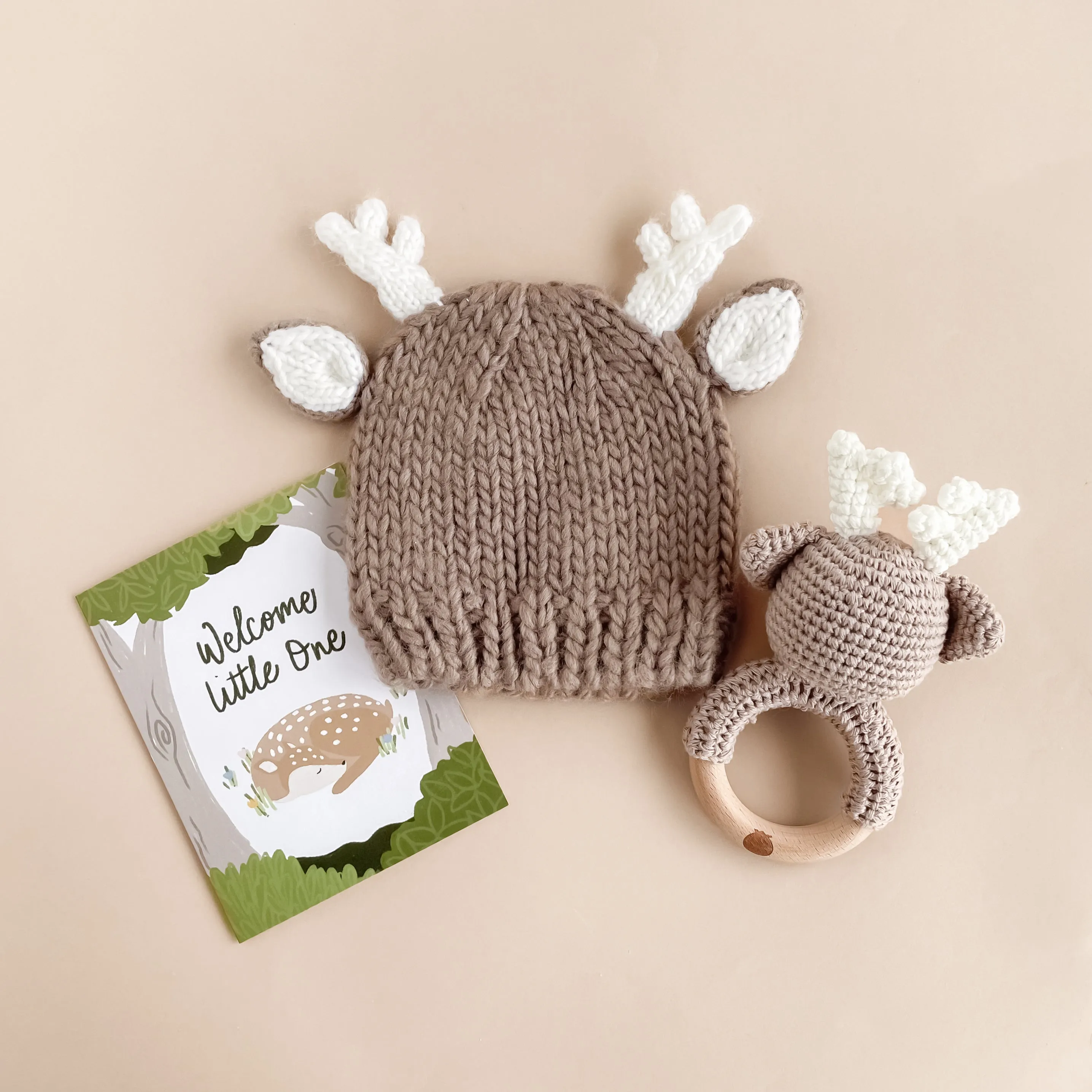 Hartley Deer Tan Knit Hat