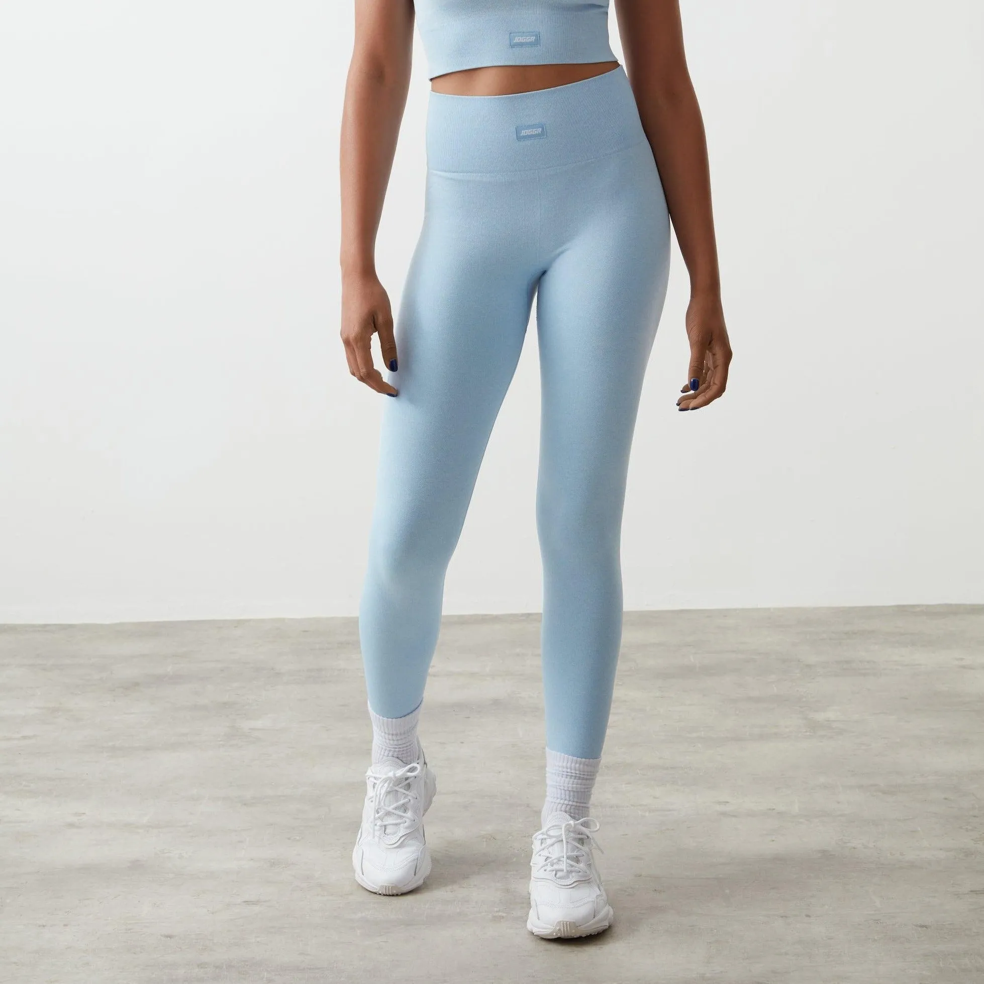 High-Waisted seamless Leggings Baby Blue