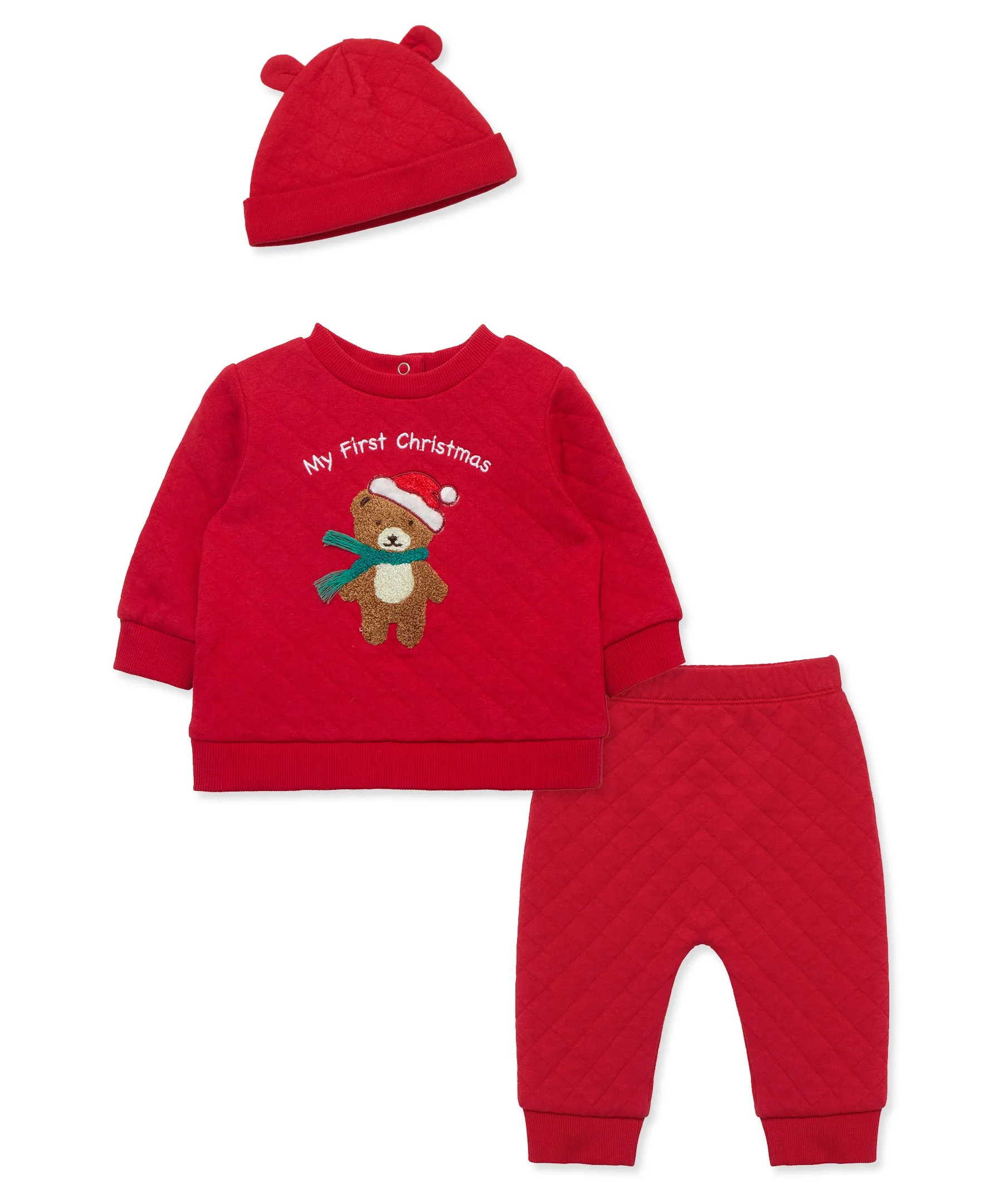 Holiday Bear Quilted Jogger Set