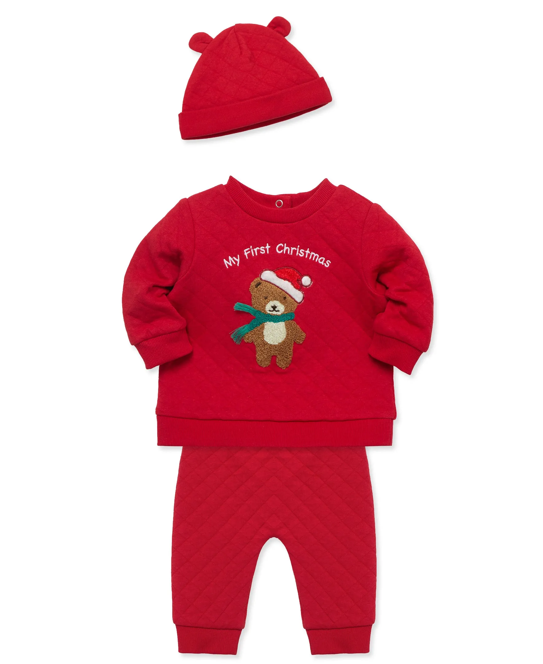 Holiday Bear Quilted Jogger Set