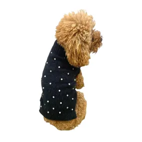 Hollywood Sparkle And Pearls Dog Sweater Black