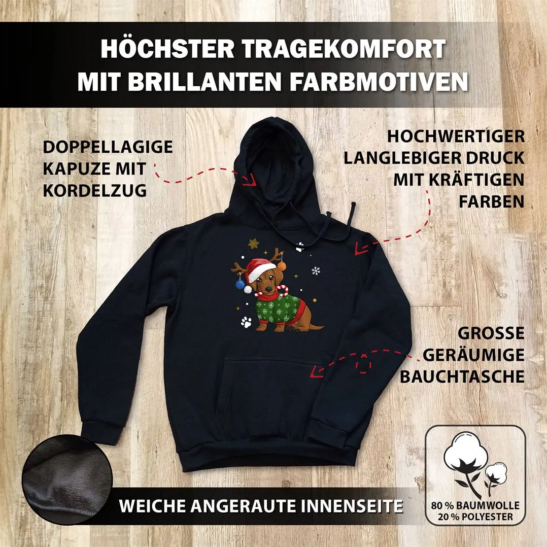 Hoodie - Dackel (Weihnachten)