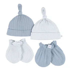 Just Born 4-Piece Hat and Mittens Set