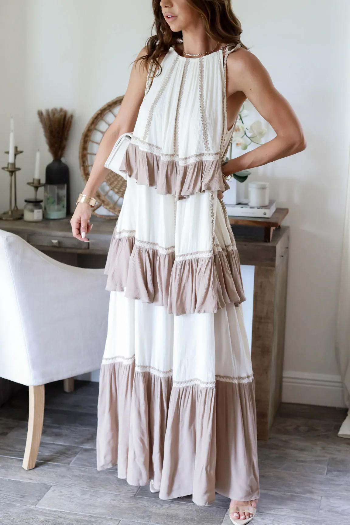 Kailani Maxi Dress - Taupe