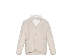 Kiddie Couture Beige Linen Jacket