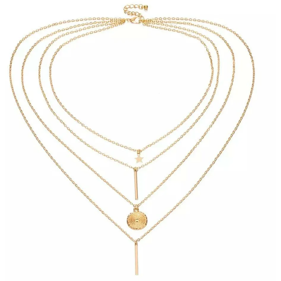 Kissy Layered Gold Necklace