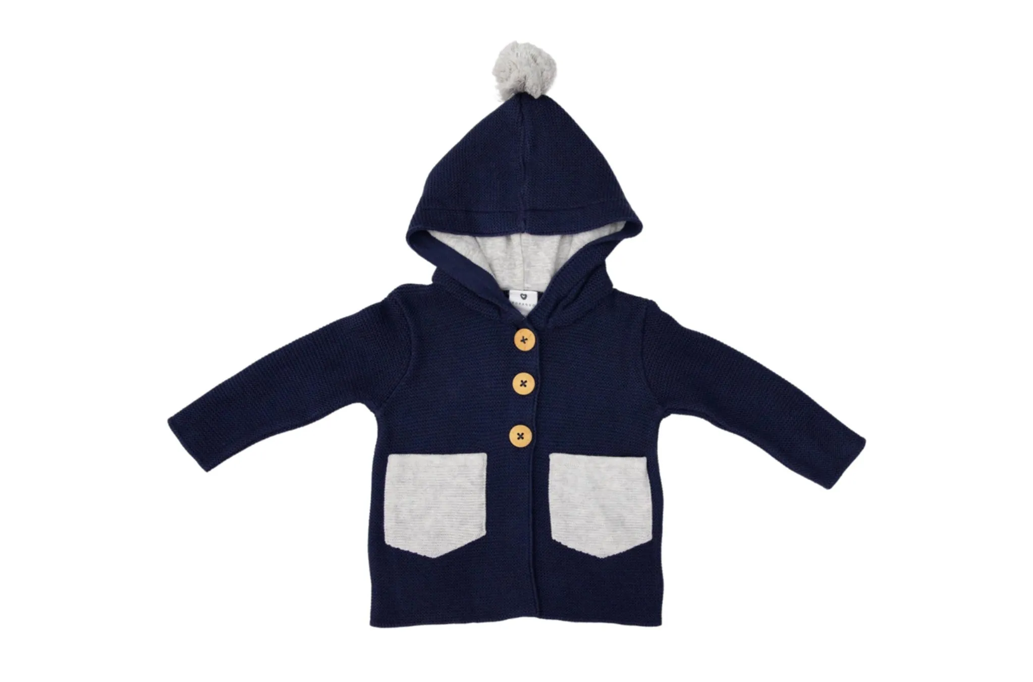 Korango Hooded Knit Jacket- navy