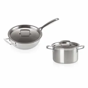 Le Creuset 3 Ply Chefs Pan & Deep Casserole Set