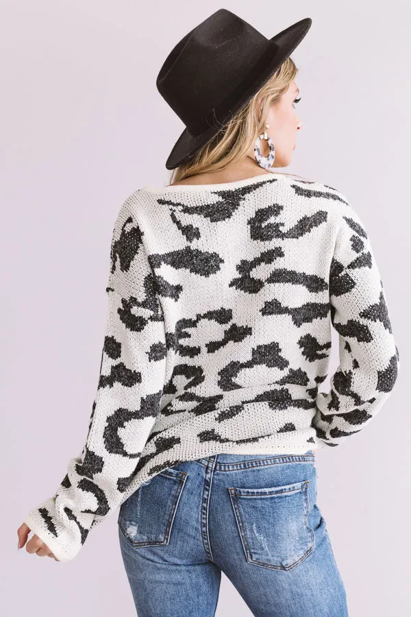 Leaves On Broadway Leopard Sweater