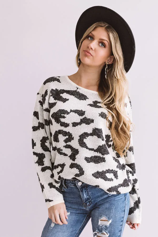 Leaves On Broadway Leopard Sweater