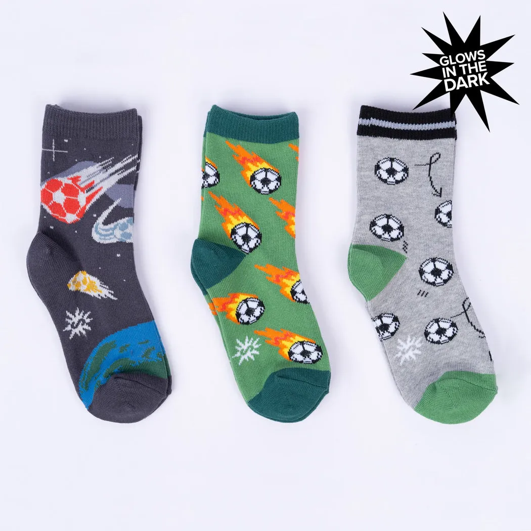 Let's Kick It! Kids Crew Socks - 3 Pack