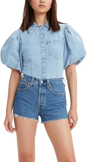 Levi's Women's Roxy Bubble Sleeve Denim Shirt