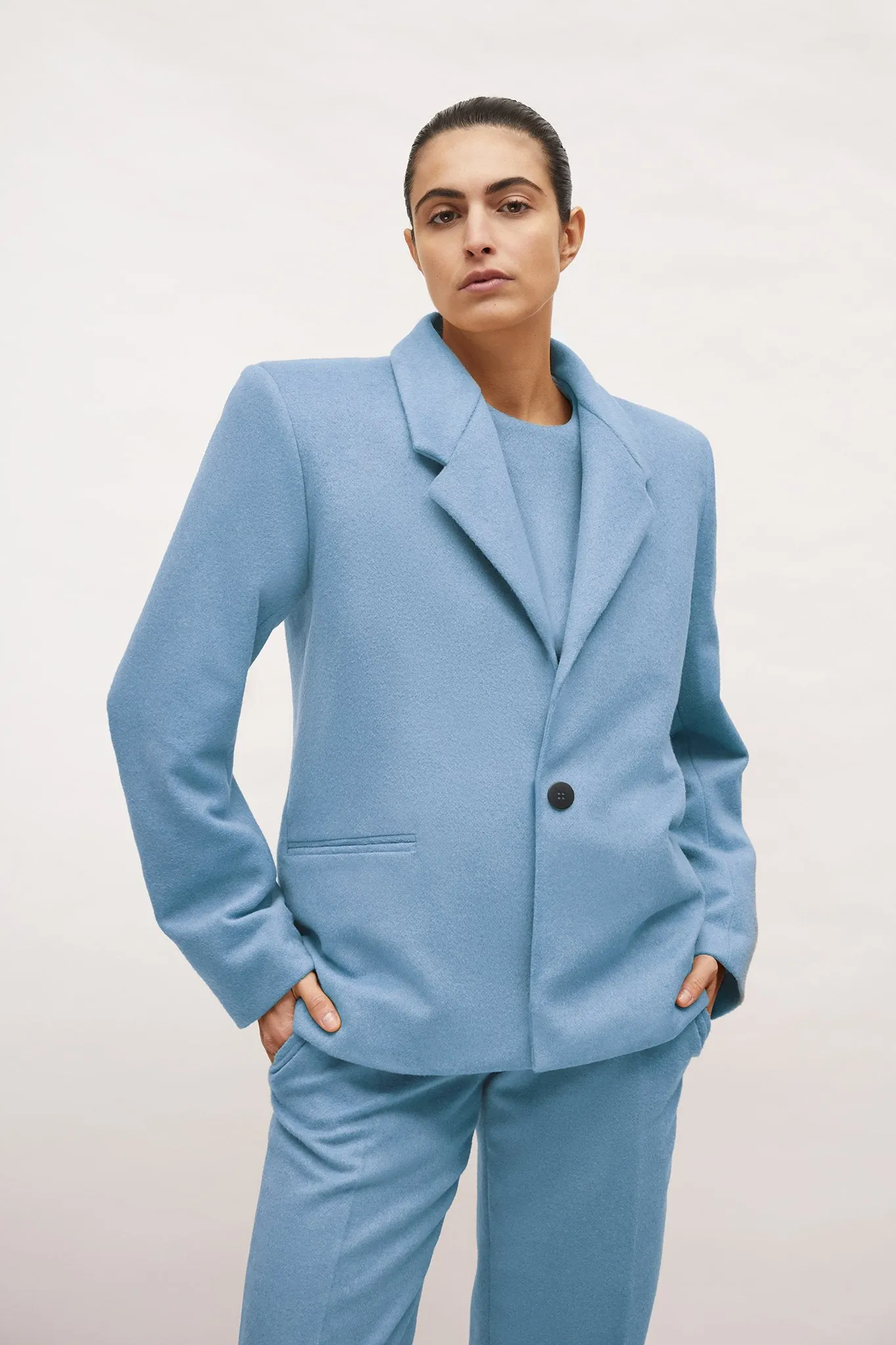 Light Blue or Pale Pink Wool "Dick Tracy" Jacket