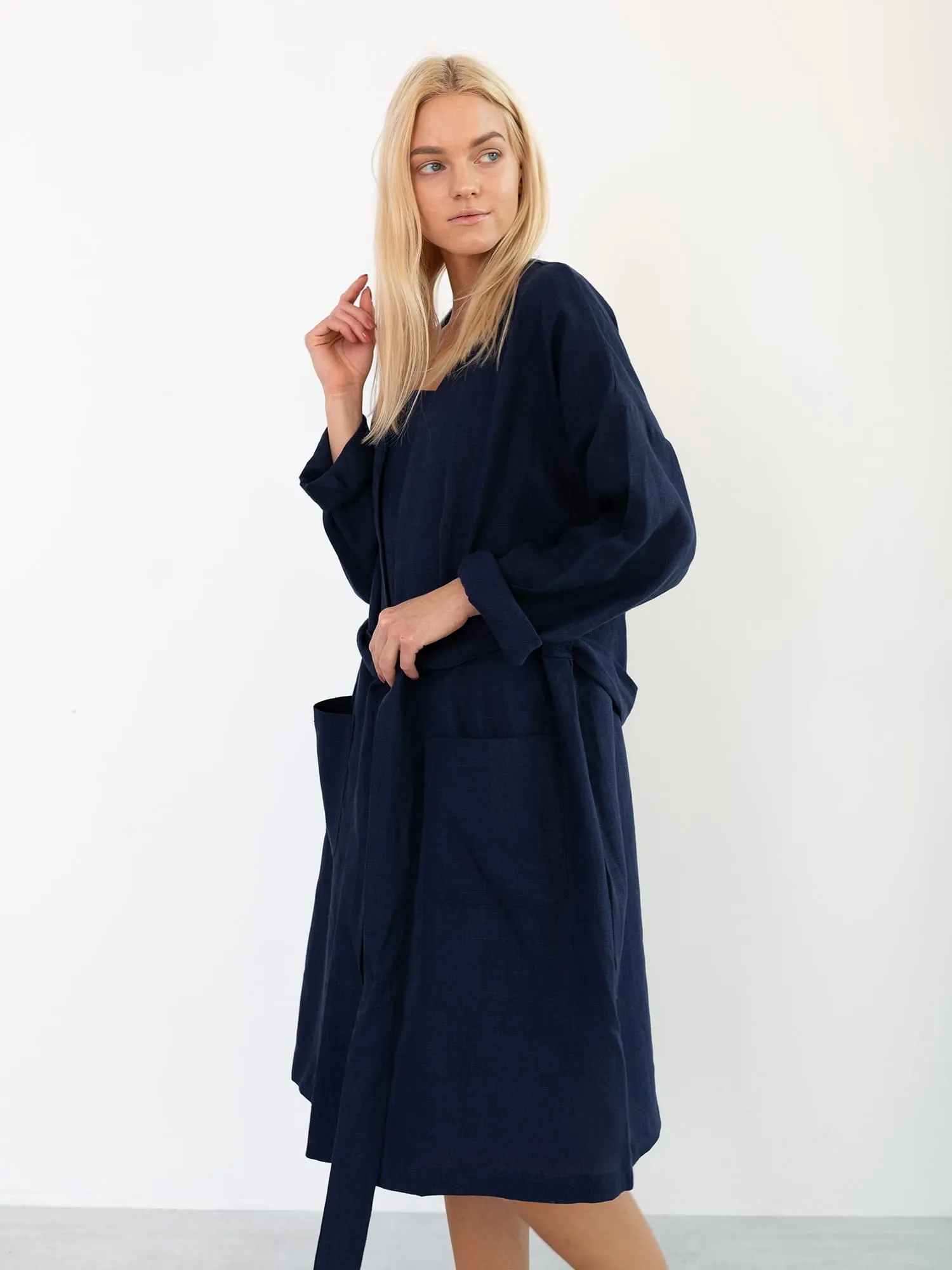 Linen Belted Overcoat