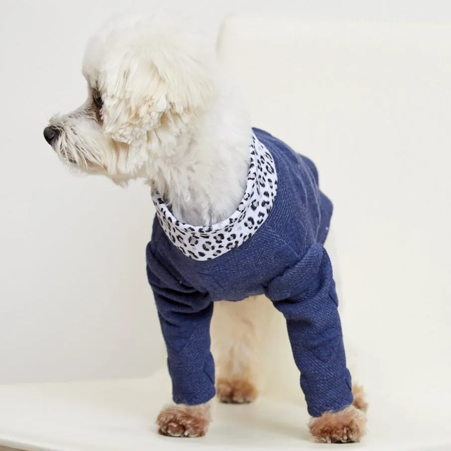 Lovie Doggie | Vintage Blue Doggie Turtleneck Top