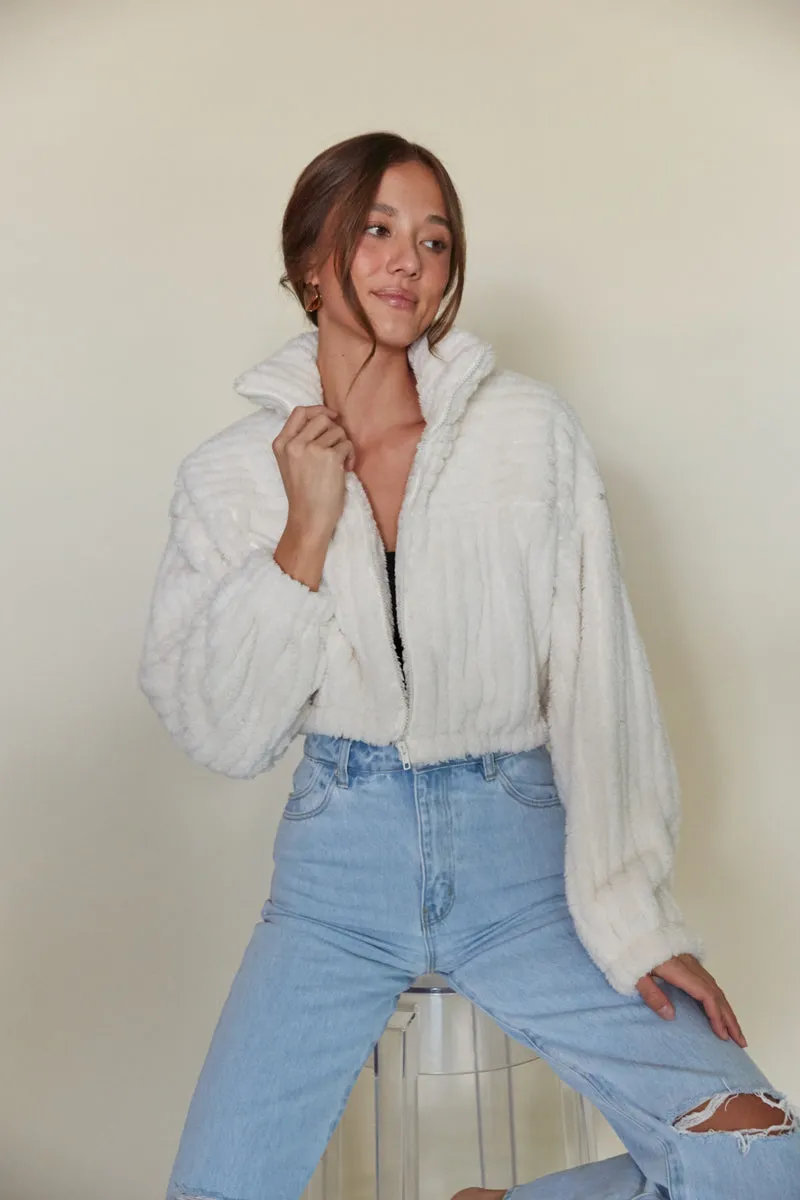 Madison Cropped Plush Jacket