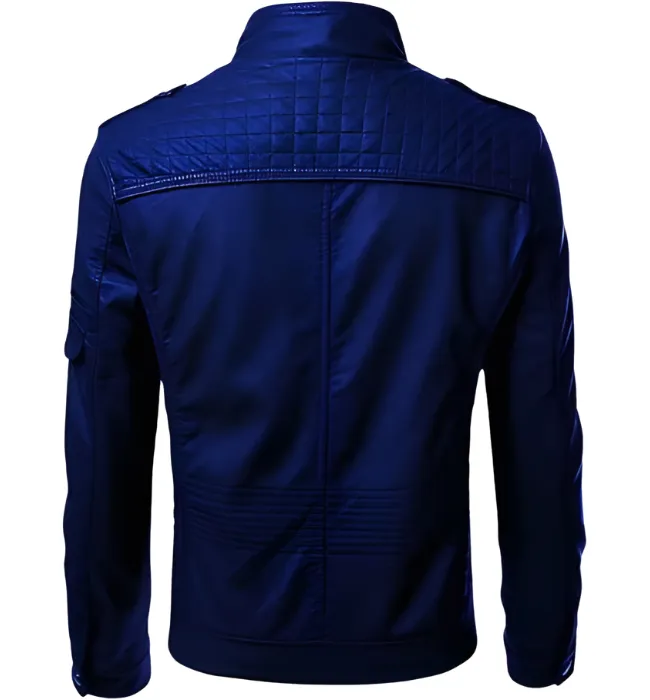 Men's Blue Stylish Mens Leather Jacket