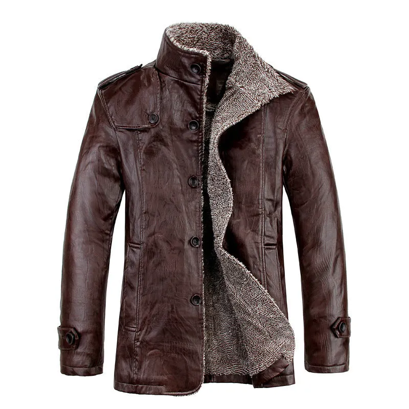 Men's casual leather jacket