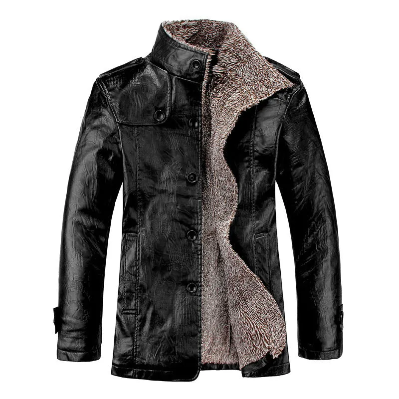 Men's casual leather jacket