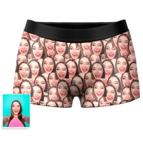 Men's Custom Face Gift-Mash Boxer Shorts Gifts For Him XS/S/M/L/XL/XXL/XXXL Size&Multiple Colour Available