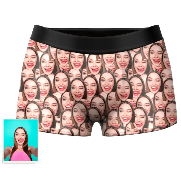 Men's Custom Face Gift-Mash Boxer Shorts Gifts For Him XS/S/M/L/XL/XXL/XXXL Size&Multiple Colour Available